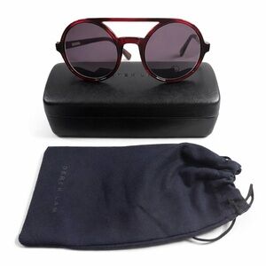 Derek Lam Round Sunglasses - Red Havana with Case and Dust Bag